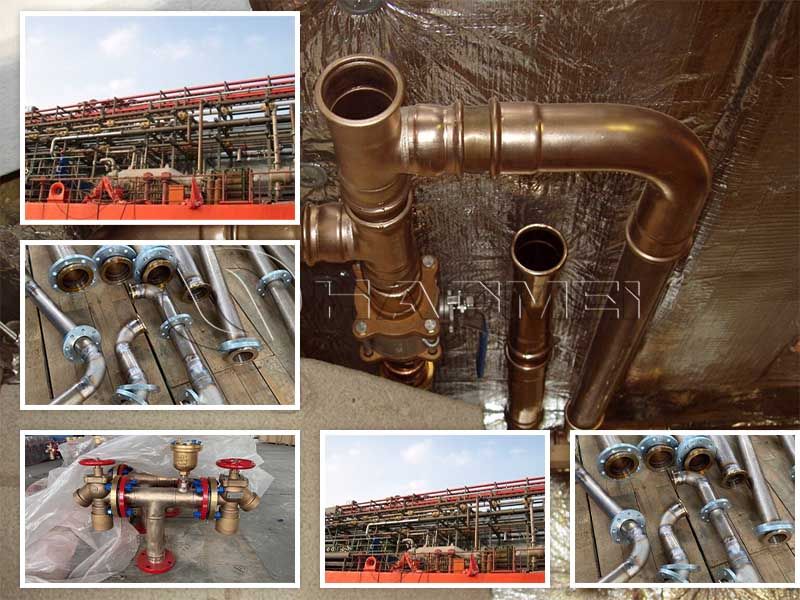 Copper nickel pipe fittings application
