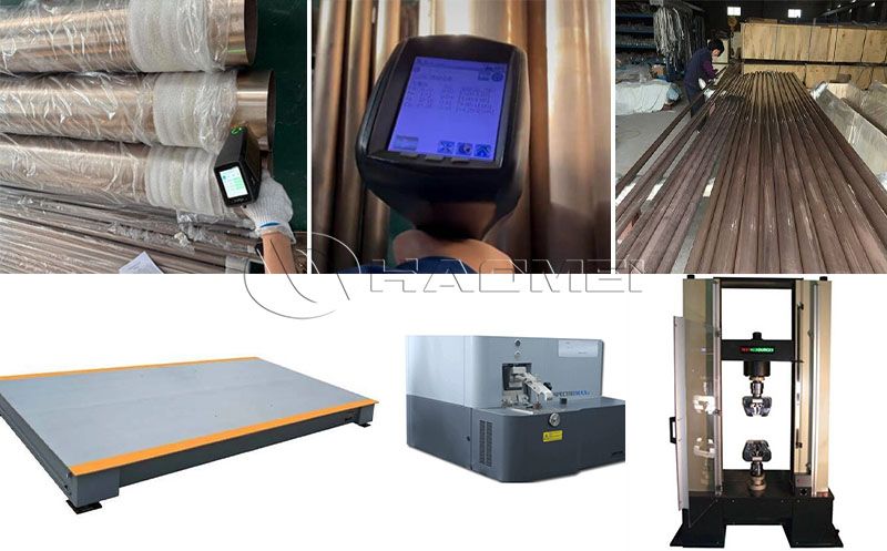 copper nickel pipe inspection